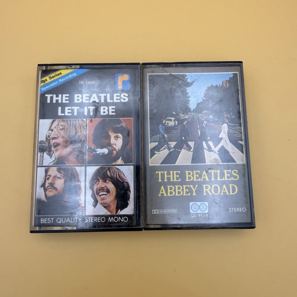 THE BEATLES - Abbey Road & Let It Be (2 Cassette Tape Lot)