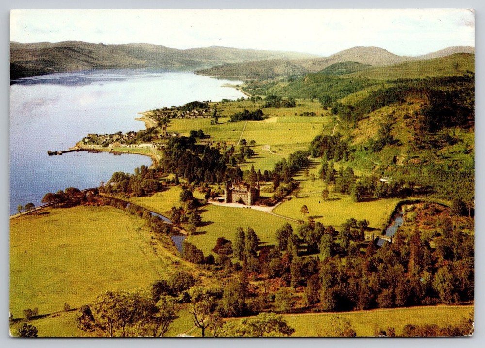 Inveraray Castle Loch Fyne Argyllshire Scotland Vintage Postcard