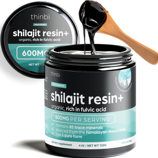Organic 100% Pure Himalayan Shilajit Resin with Fulvic Acid – High Potency