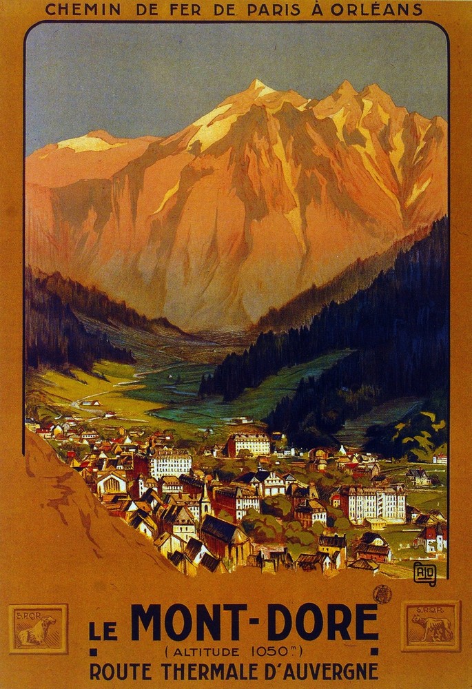 Decor Poster. Fine Graphic Home Art Design. Chemins de Fer Le Mont Dore. 2691
