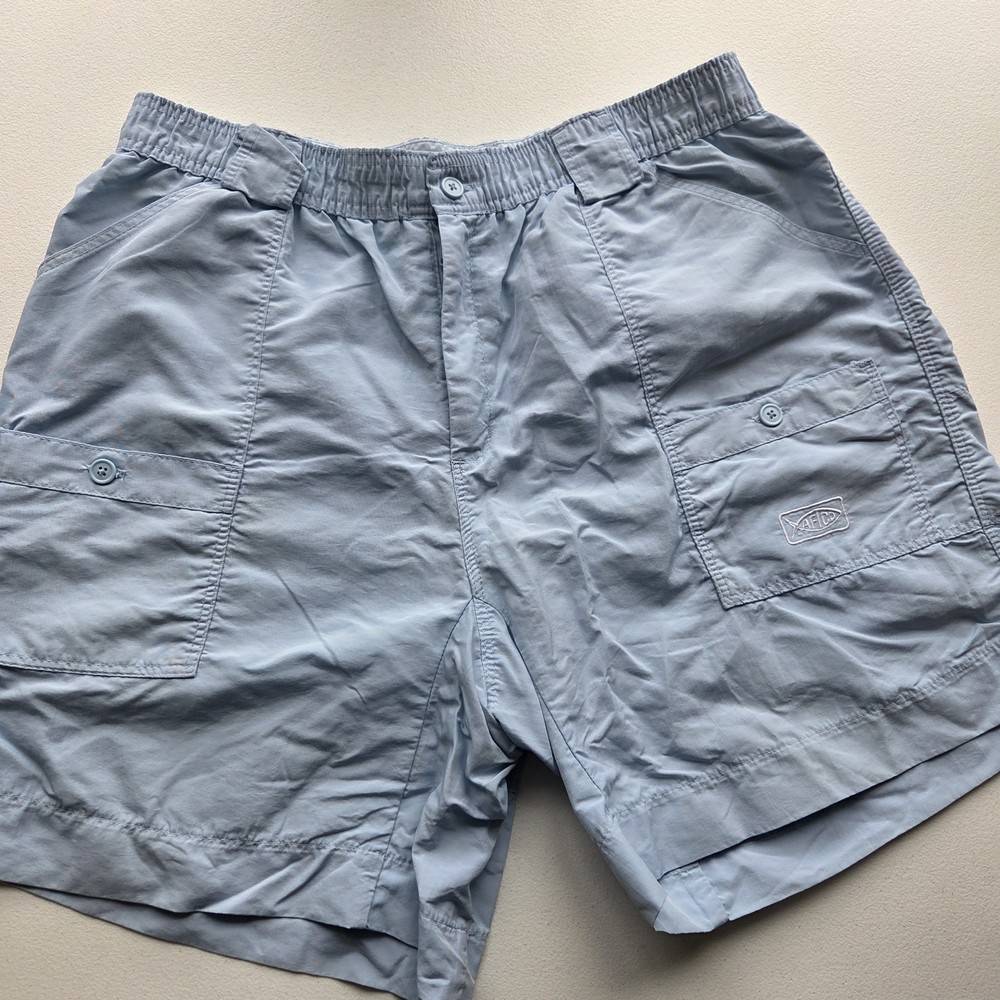 Aftco Bluewater M01 Original Fishing/Boating Shorts Lt Blue Men's Size 38