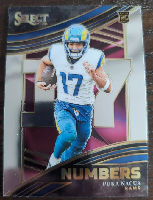 2023 Panini Select Puka Nacua RC Numbers Rookie Los Angeles Rams
