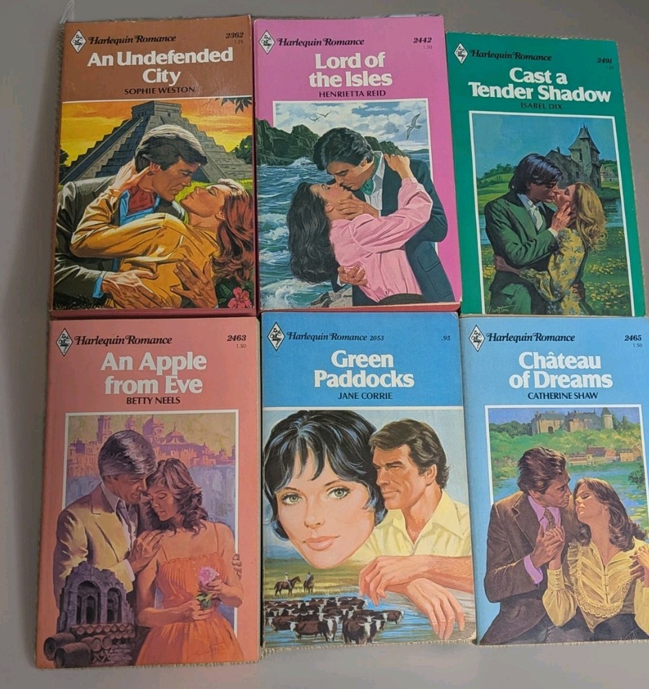 Lot Of 6 Harlequin Romance From Late 70s Early 80s