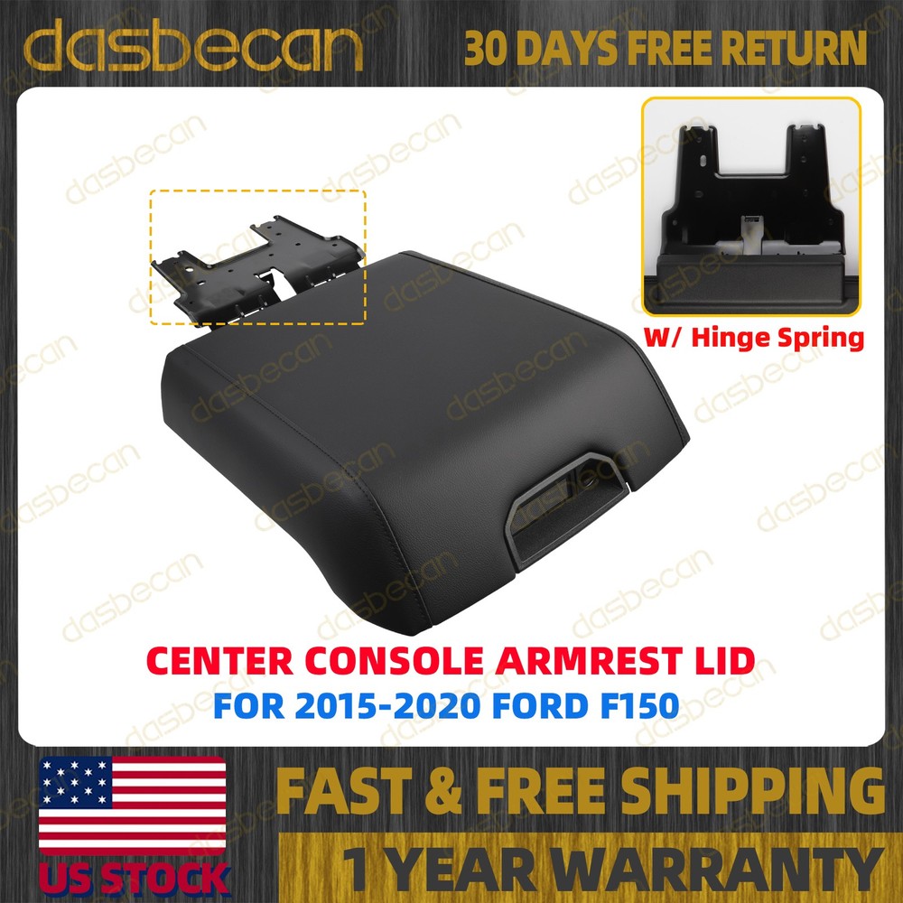 Center Console Armrest Lid W/ Hinge Spring For Ford F150 2015-2020 GL3Z1506024AB