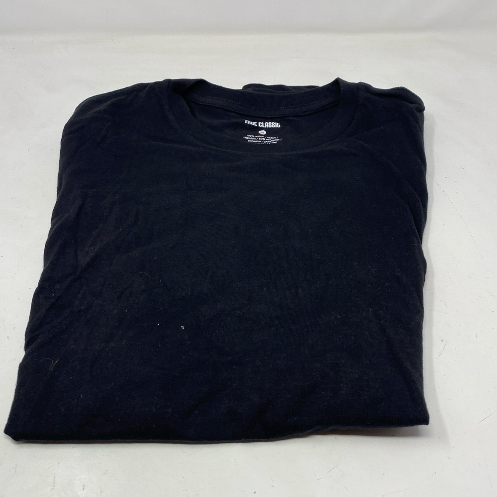 True Classic Men’s Crew Neck T-Shirt Black Medium