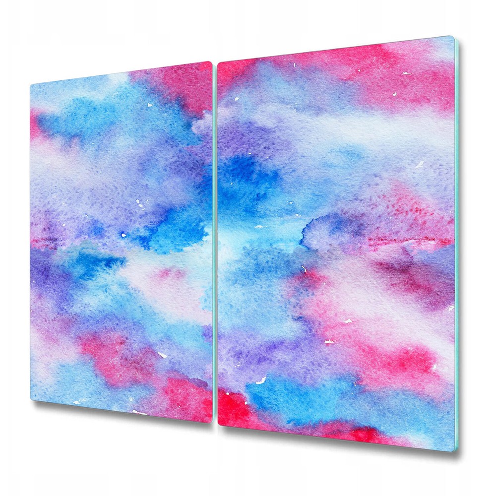 Tempered Glass Worktop protector Abstract clouds Colourful painted 2x30x52