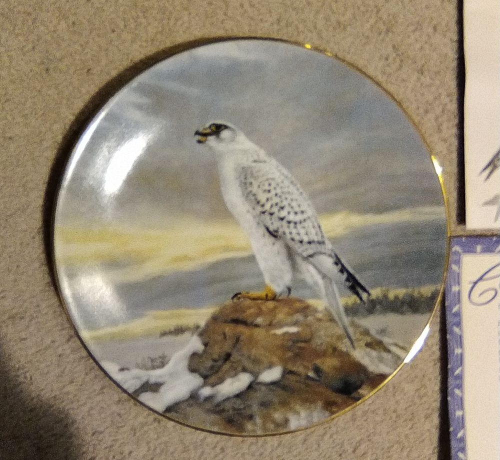 Bradford Exchange Gyrfalcon Soaring Majesty Charles Frace Collectible Plate