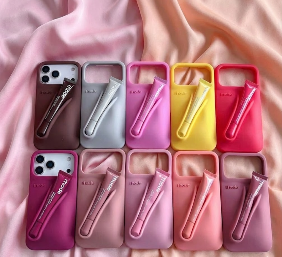Rhode 3D Silicone Summer Lip Gloss Case For iPhone 17 Pro Max 16 15 14 13 12 11