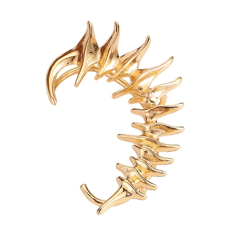 Punk Skeleton Spikes Ear Cuff for Women and Men, Stylish Ear Adornment