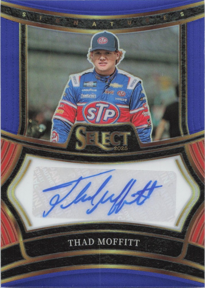 2025 Panini Select #S-TMT Thad Moffitt Signatures Blue Prizms #/99