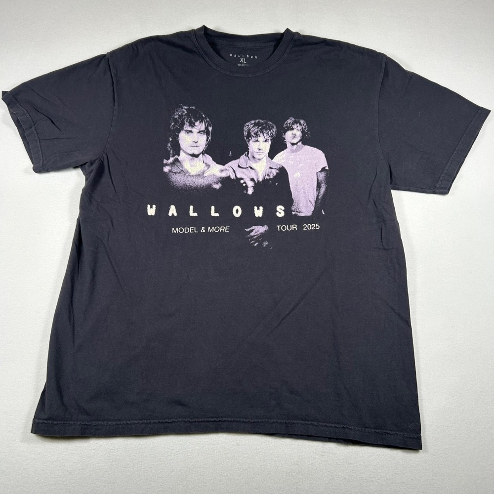 Wallows Model & More Tour 2025 Band T-Shirt Mens XL Black Concert Graphic Tee
