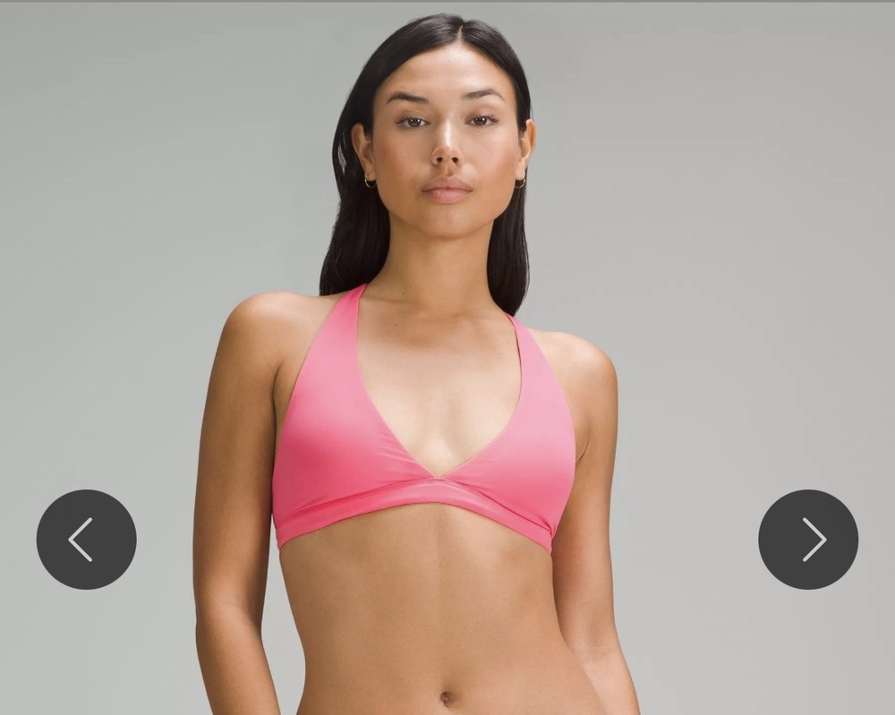 Lululemon Wundermost Nulu T-Strap Triangle Bralette Size 2 Pink A/B Cups