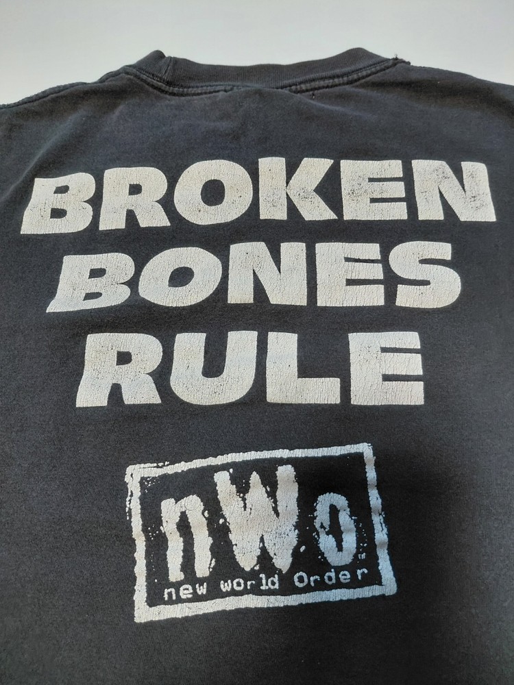 NWO shirt ~ Broken Bones Rule ~ WCW Wrestling 1998~ New world order ~ Size Large