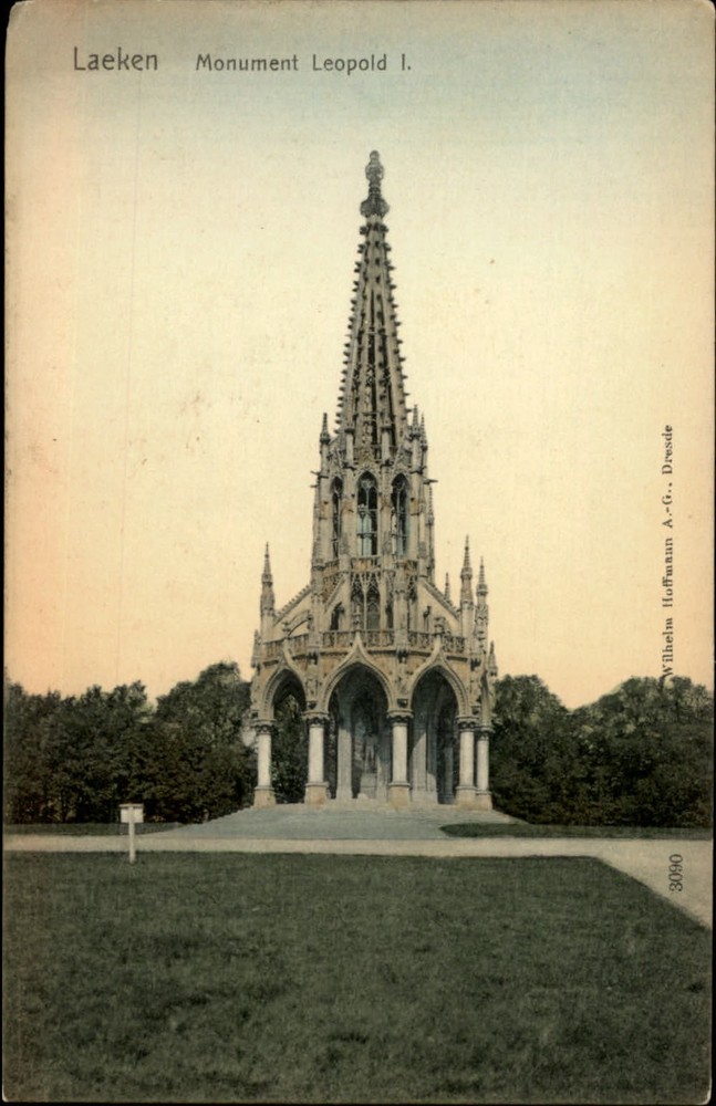 Monument Leopold I Laken Belgium vintage postcard s041