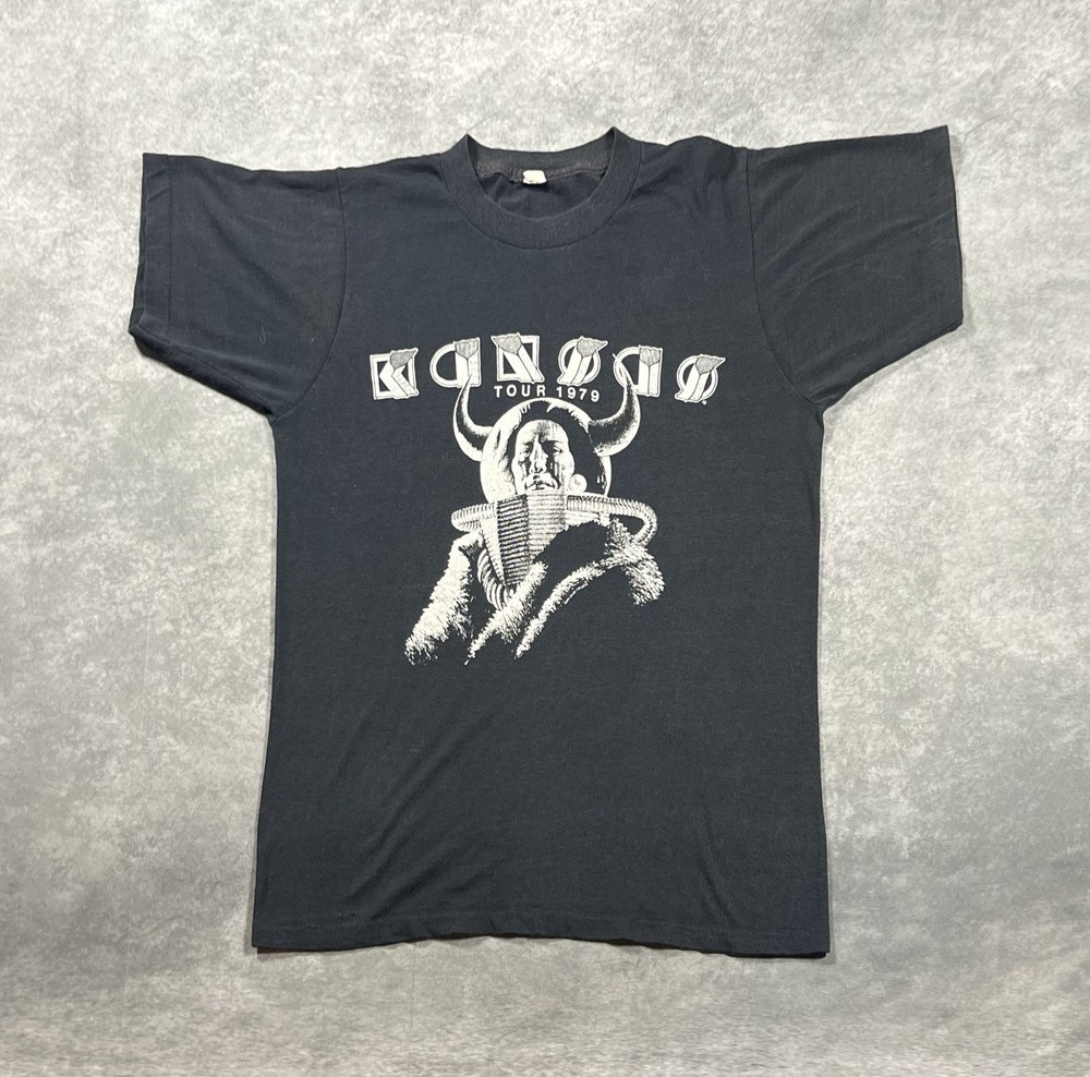 Vintage 70s 1979 Kansas Monolith Concert Band Tour Shirt Size S/M