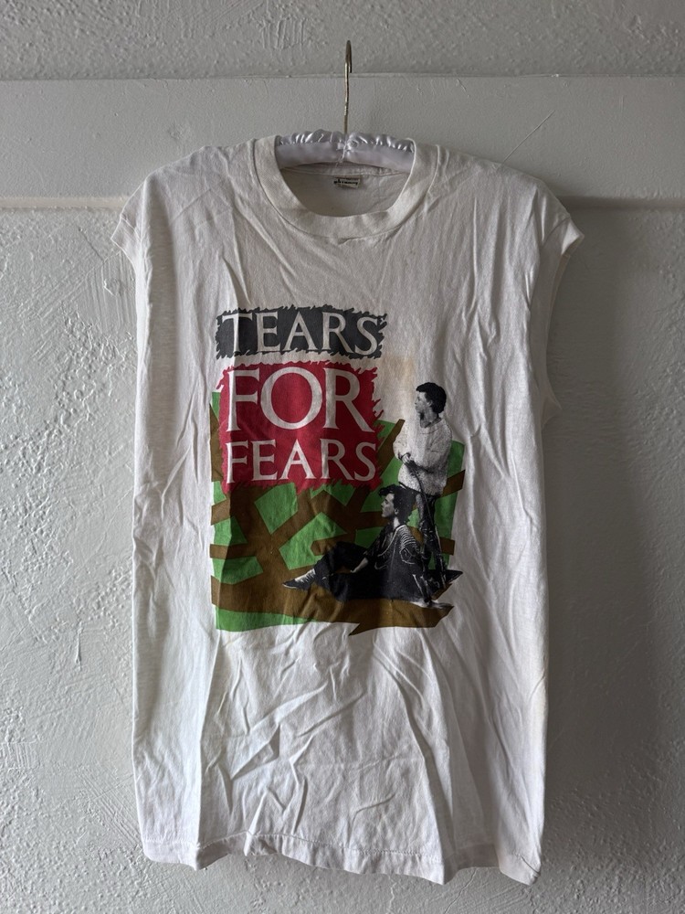 Vintage 1985 Original Tears For Fears Tour Concert Band T-Shirt Size XL