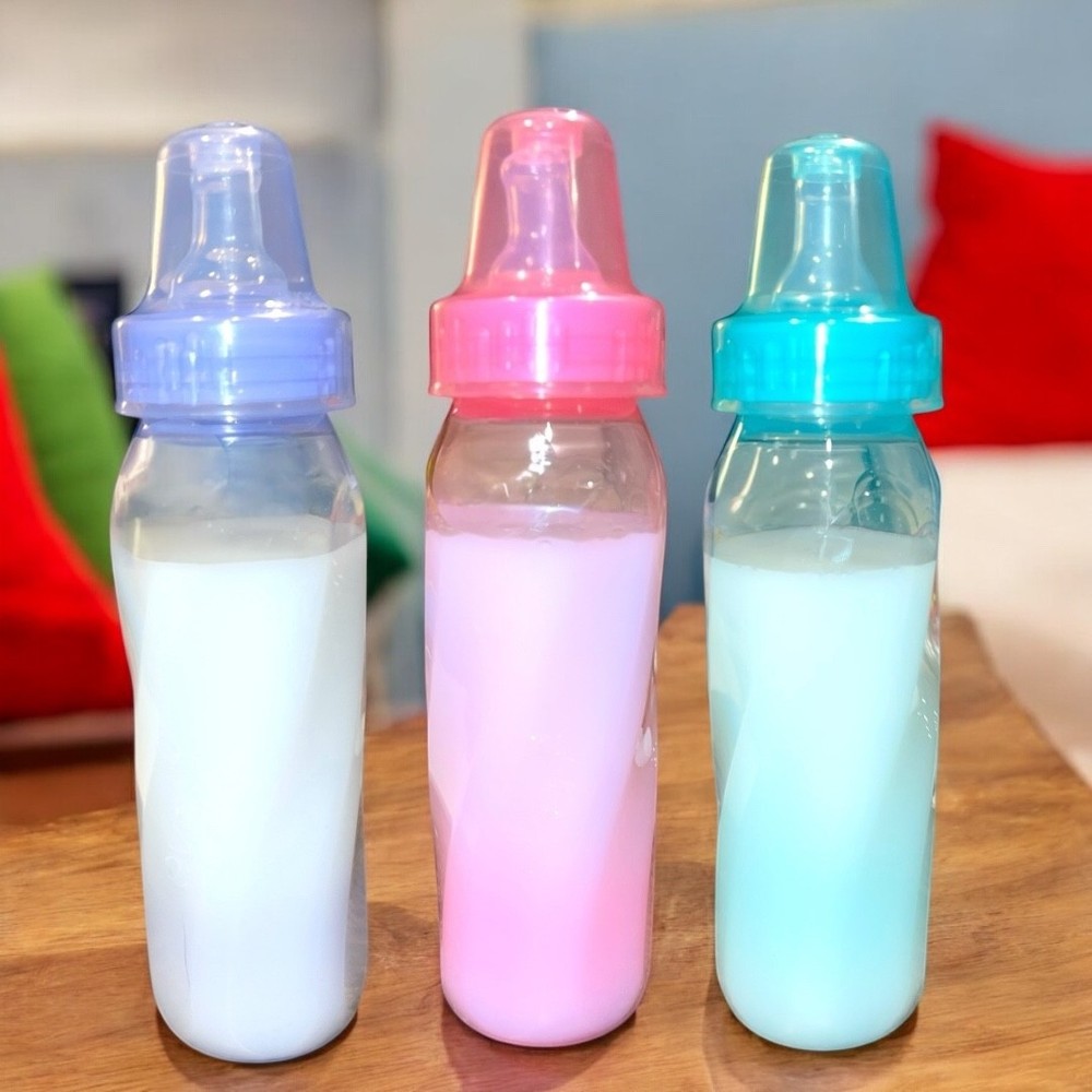 Evenflow 8 ounce sealed bottle for reborn and silicone babies. No hole nipple