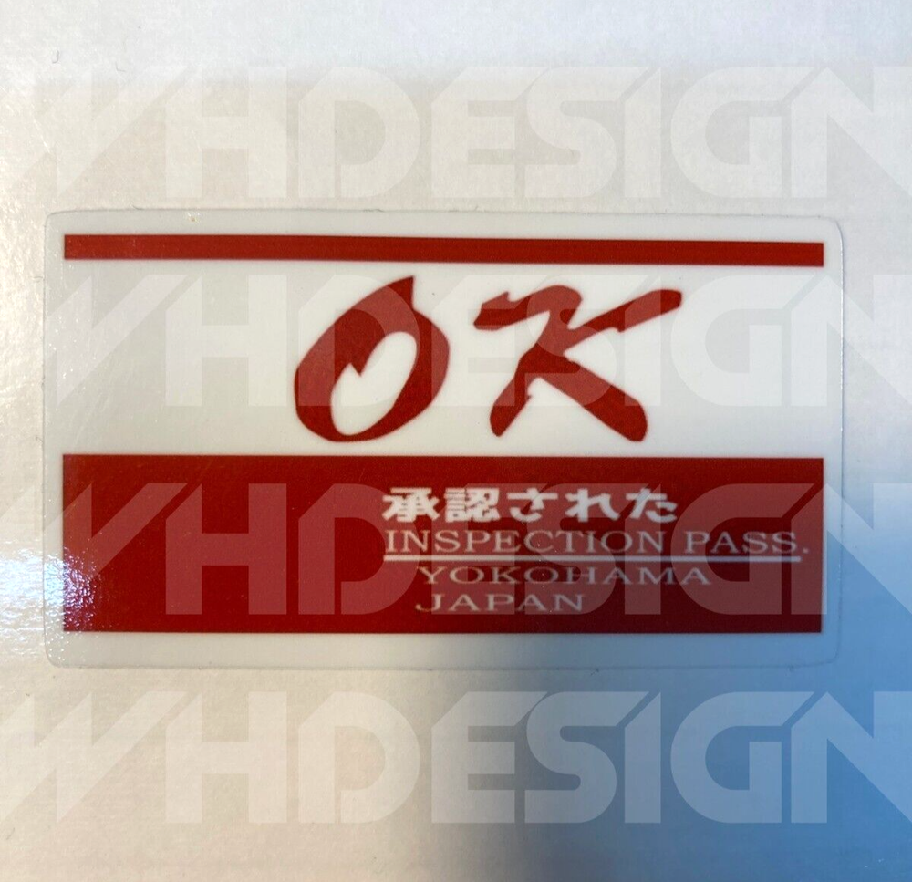 Vintage Datsun OK sticker for classic car restoration and tool box