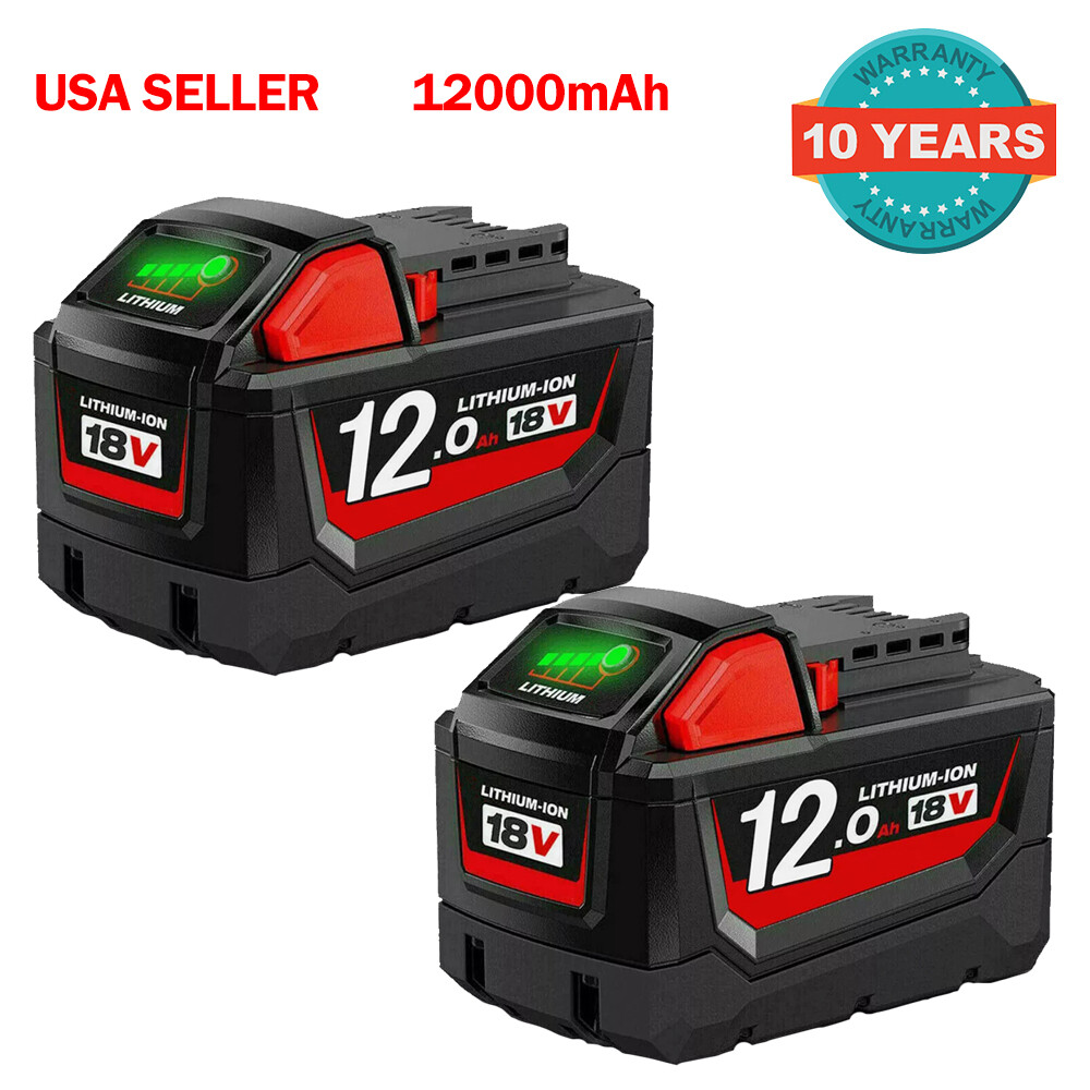 High-Capacity Milwaukee M18 18V 12.0AH 8.0AH Lithium Battery 48-11-1815
