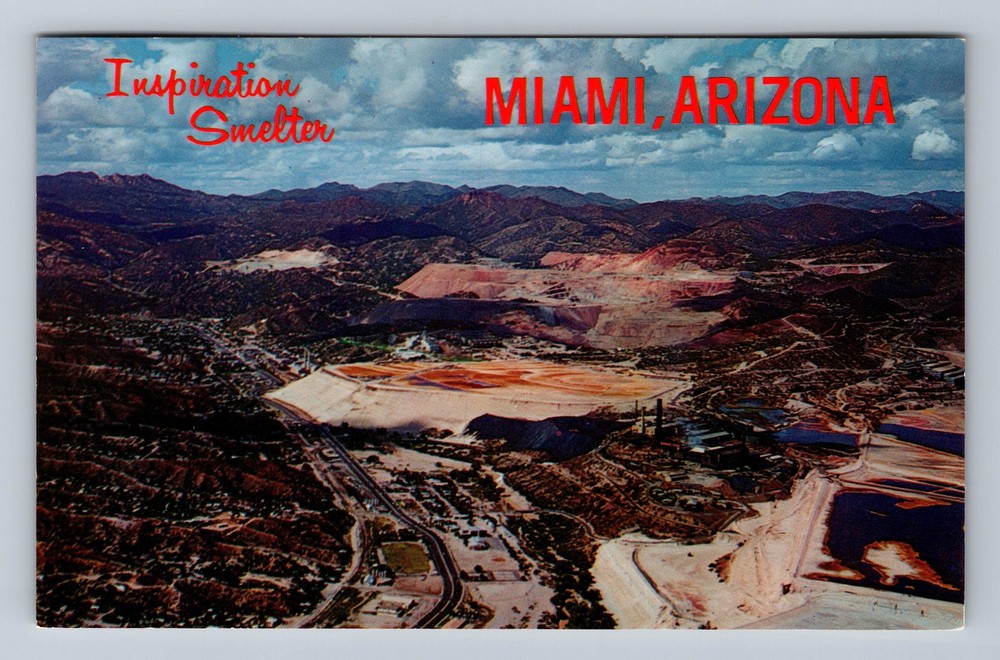 Miami AZ- Arizona Inspiration Smelter Vintage Postcard