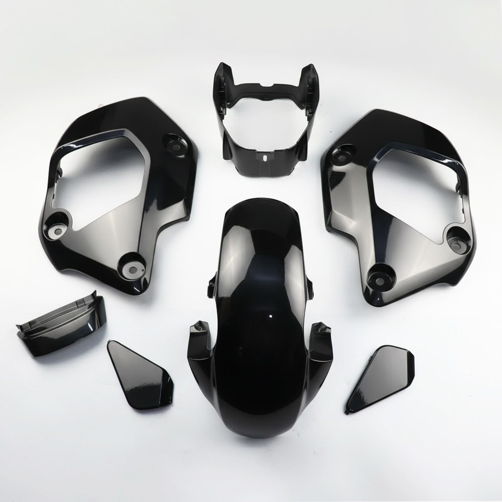 GLOSS BLACK SET FAIRING PLASTIC BODY PANELS KIT FOR HONDA GROM 125 MSX 2021-24
