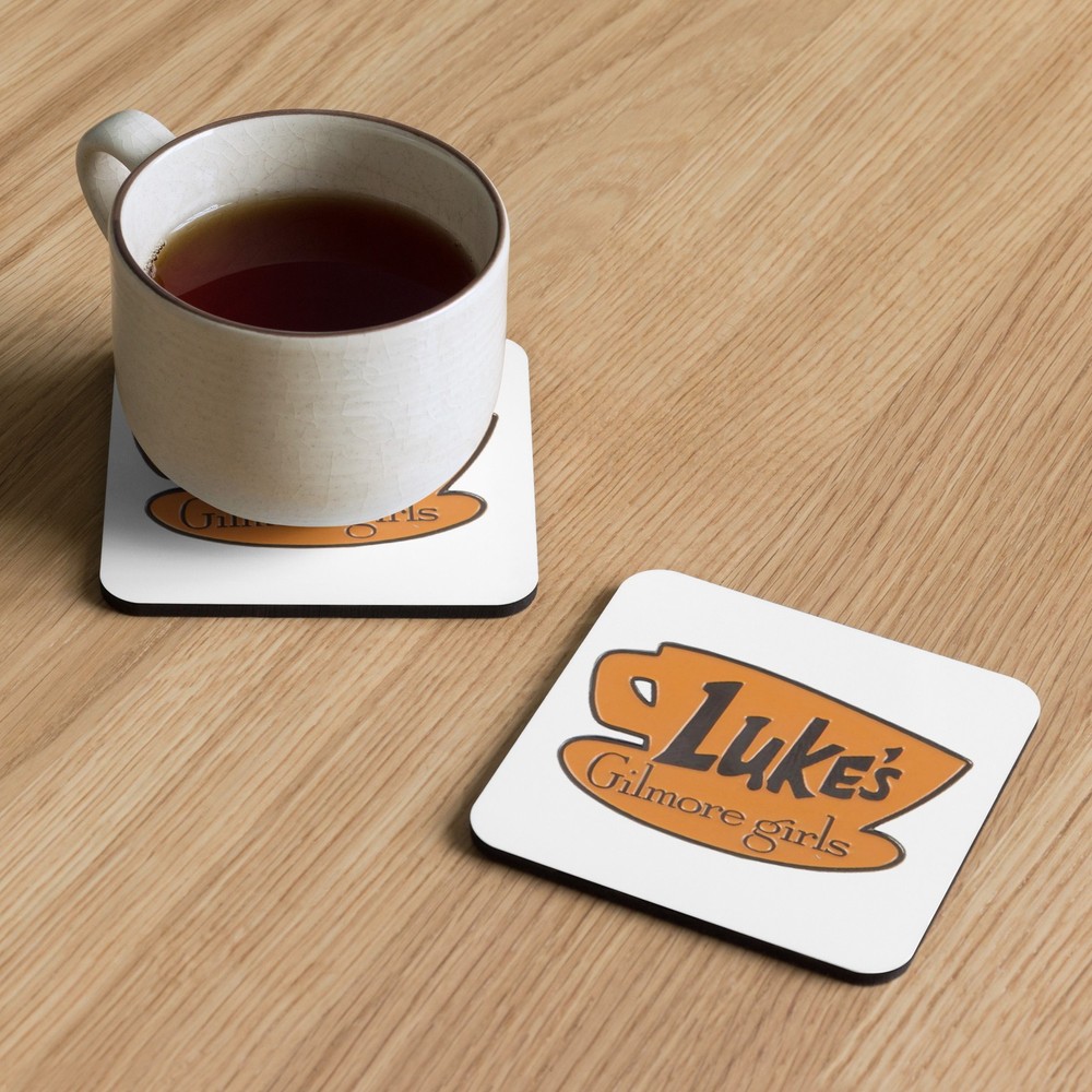 Luke's Diner Coasters Gilmore Girls Stars Hollow Coffee Logo Fan Gift 4 Pack
