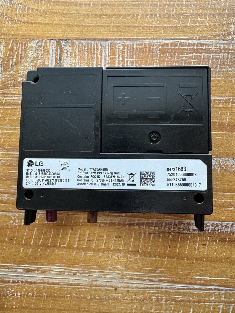 2020 CHEVROLET MALIBU MOBILE COMMUNICATION ONSTAR CONTROL MODULE 84721683 OEM