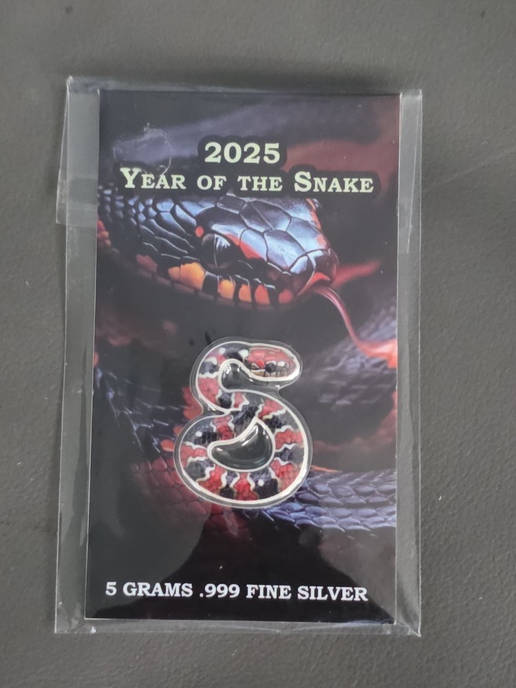 2025 Year Of The Snake, 5 Grams .999 Fine Silver