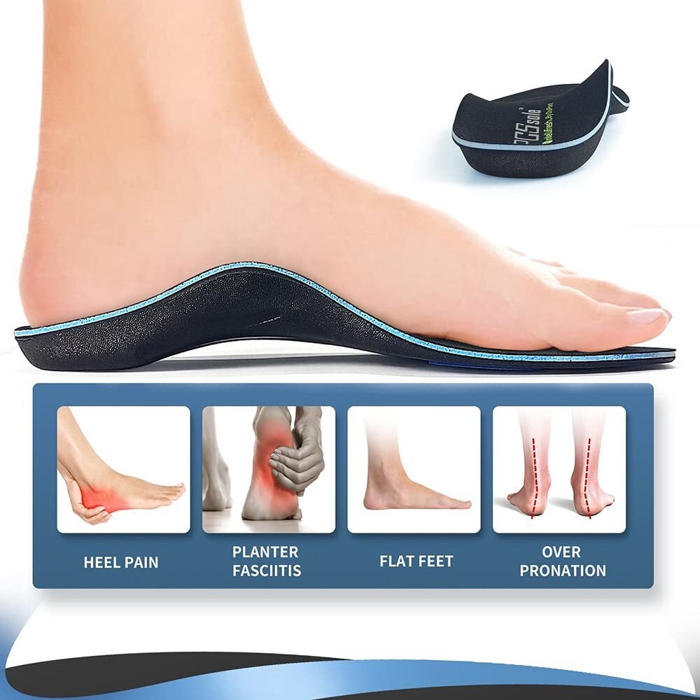 PCSsole Orthotic High Arch Support Insoles Comfort Gel Work Boot Insert for F...