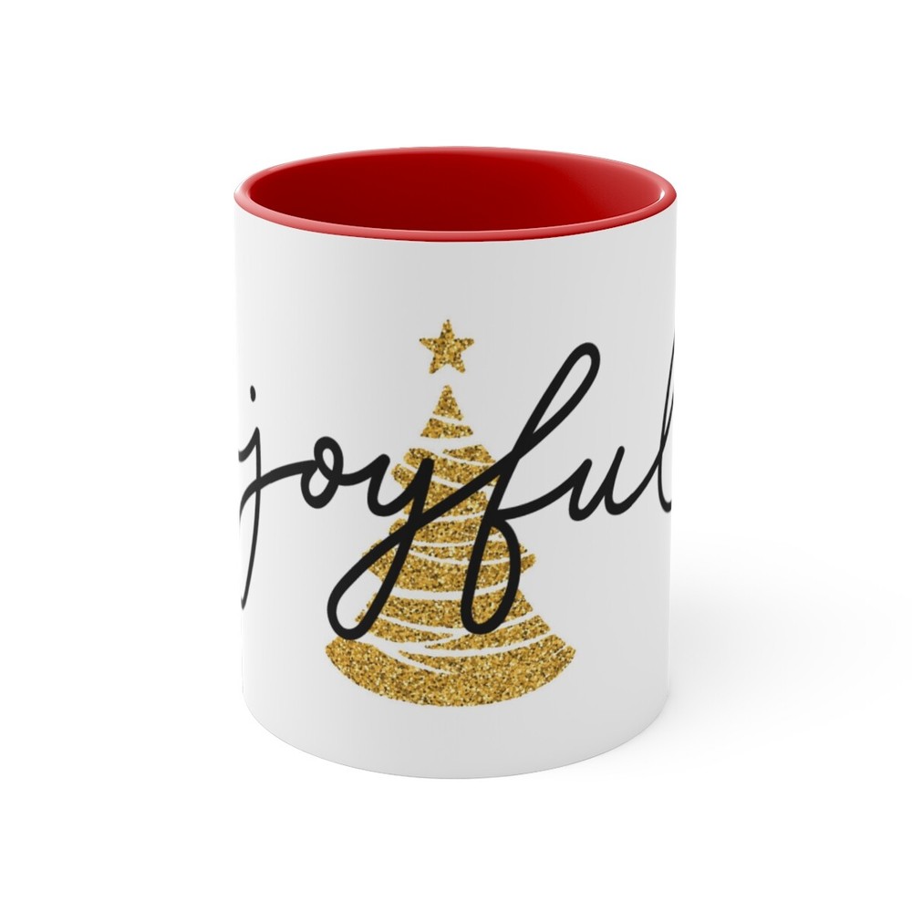 Joyful design - Christmas Accent Coffee Mug, 11oz-image