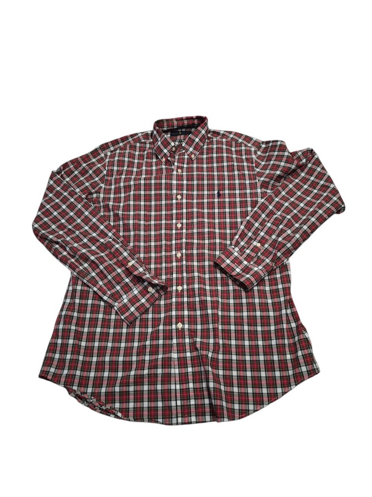 Ralph Lauren Men's LRG Multicolor Plaid Cotton Long Sleeve Button-Down Shirt