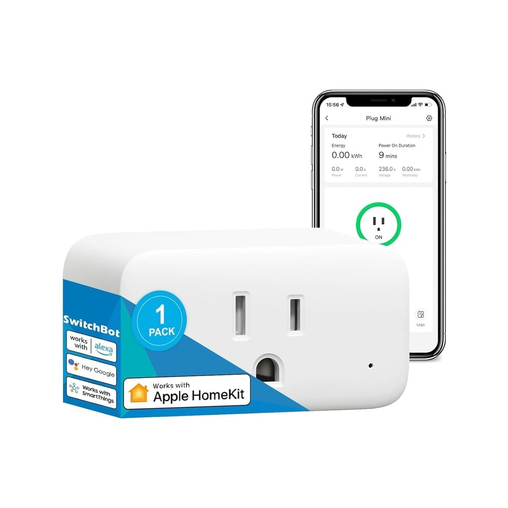Smart Plug Mini, 15A Energy Monitoring, WiFi & Bluetooth Outlet, Compatible w...