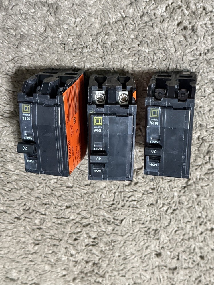 3X Square D QO230 2P 30 Amp 120/240V Plug In Circuit Breaker Good Trip Indicator
