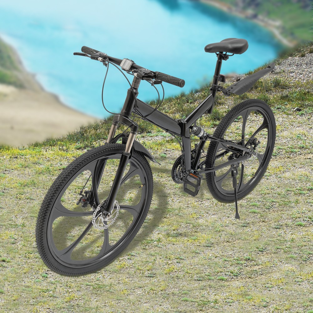26 Mountain Bike Full Suspension 21 Speed Men's Bikes Bicycle MTB Disc Brake