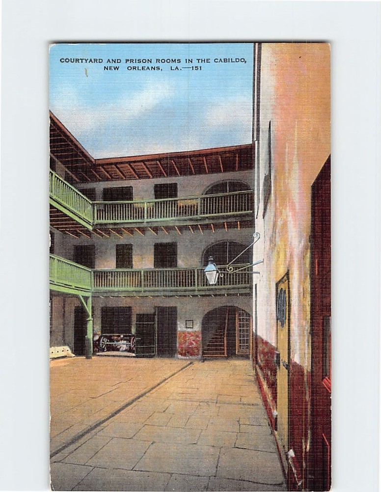 Postcard Courtyard Prison Rooms Cabildo New Orleans Louisiana USA North America