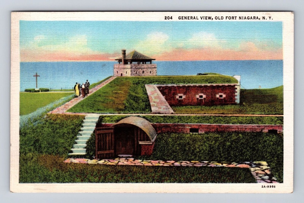 Old Fort Niagara NY-New York, General View, Antique, Vintage Souvenir Postcard