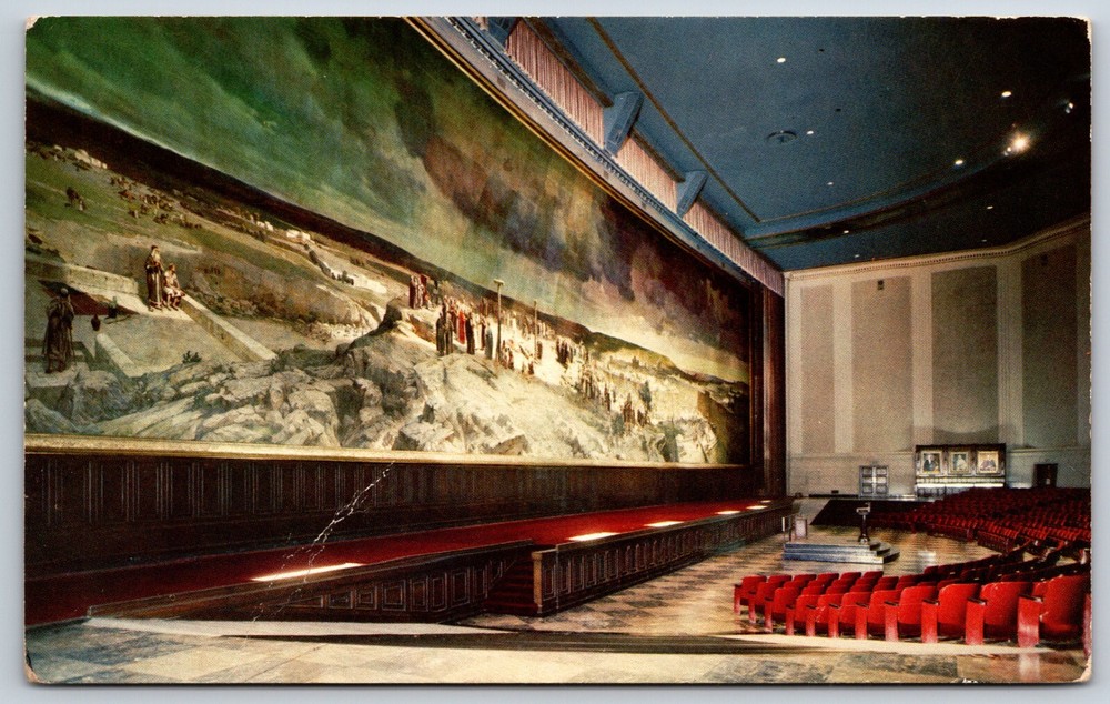 Postcard Hall Of The Crucifixion, Forest Lawn Memorial Park Glendale CA Posted