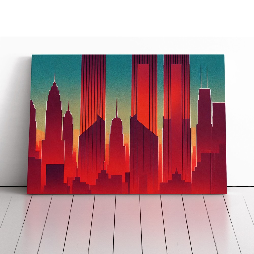New York Art Deco Vol.1 Abstract Canvas Wall Art Print Framed Picture Home Decor