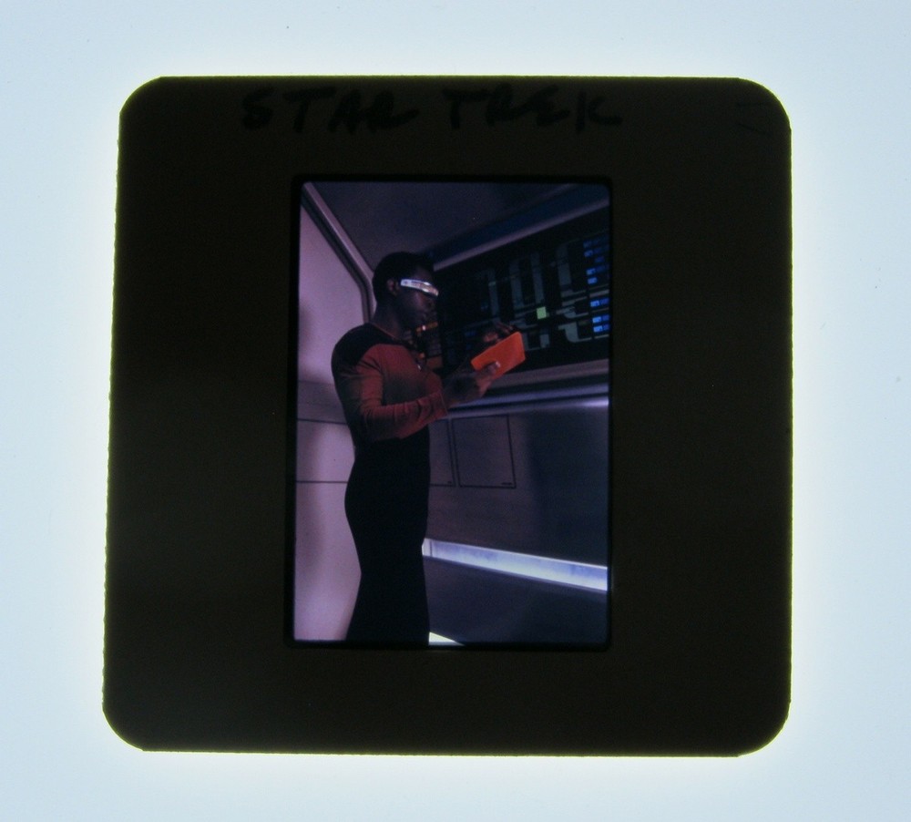 Original STAR TREK NEXT GENERATION 35mm Studio Production Slide LEVAR BURTON