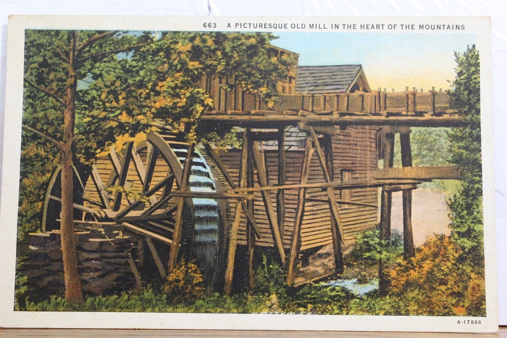Scenic Mountains Heart Mill Postcard Old Vintage Card View Standard Souvenir PC