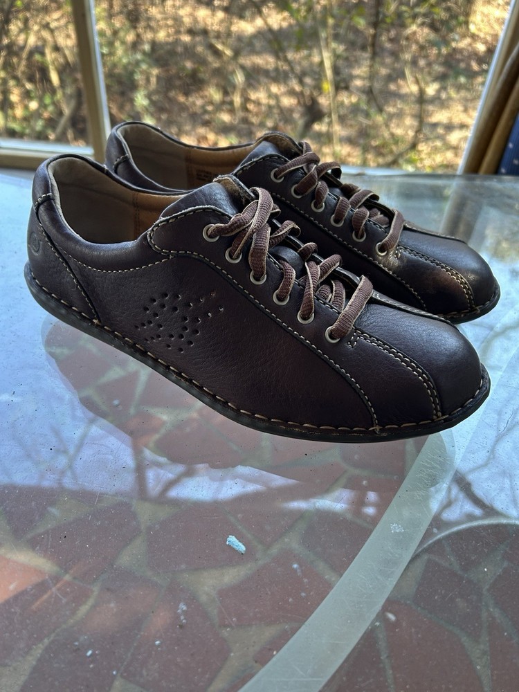 NEW Born Brown Leather Lace Up Walking Oxford Shoes Women’s Size 8.5 EU 40 Comfy