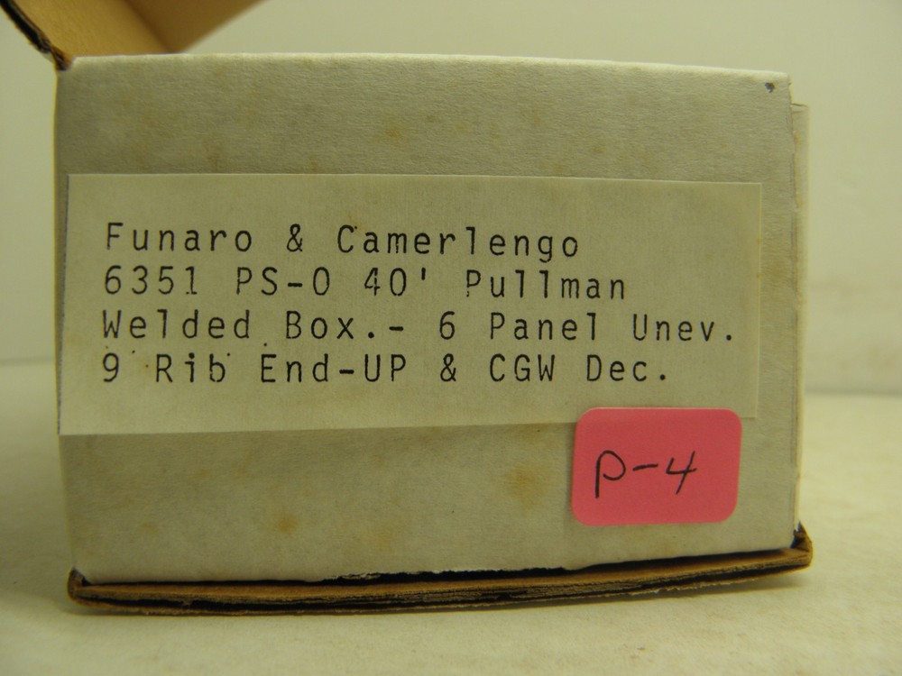 Funaro & Camerlengo 6351 - Ps-O 40' Pullman Welded Boxcar - Ho Resin Kit (P-4)