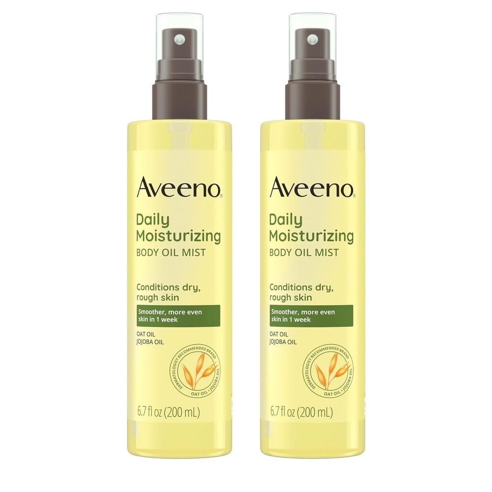 Aveeno Oat Jojoba Moisturizing Body Oil Mist Twin Pack 6.7 Fl Oz