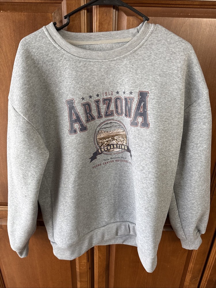 Large Women’s Gray Arizona Grand Canyon National Park Sweatshirt