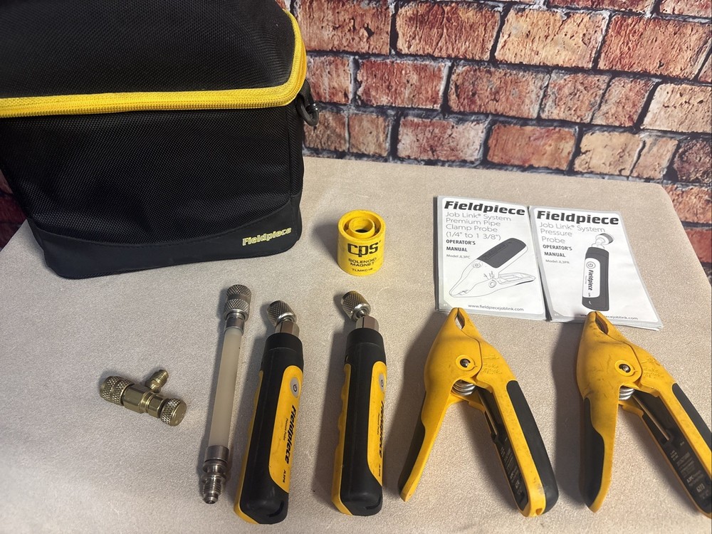 Fieldpiece Job Link Premium Pipe Clamp Probe, System Pressure Probe, Used, Case