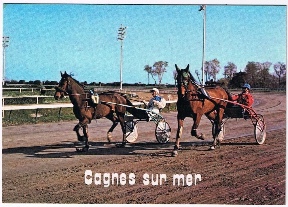France Postcard Cote d'Azur Cagnes sur Mer Hippodrome
