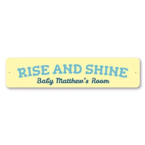 Rise and Shine Sign, Custom Newborn Name Decor, Baby Welcome Home Sign, Baby ...