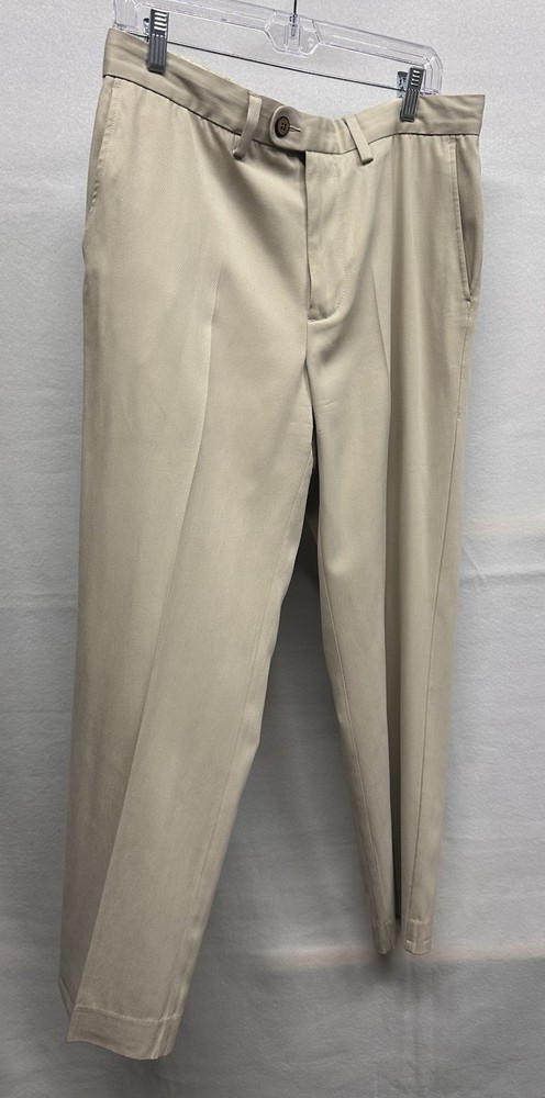 Tommy Bahama Men’s Pants Slacks 32x30 90% Silk 10% Cotton Beige Flat Front Chino