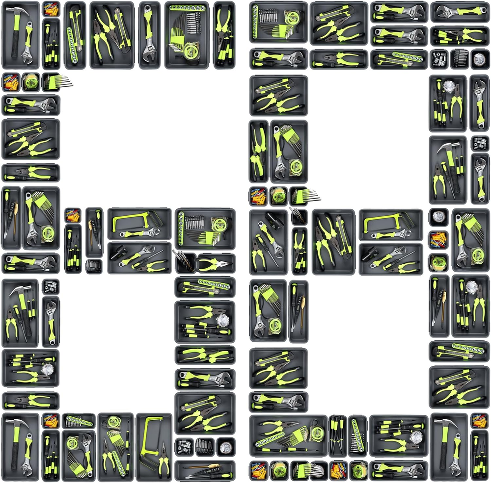 Tool Box Organizer Tray Divider Toolbox Desk Drawer Organizer with 5 Sizes