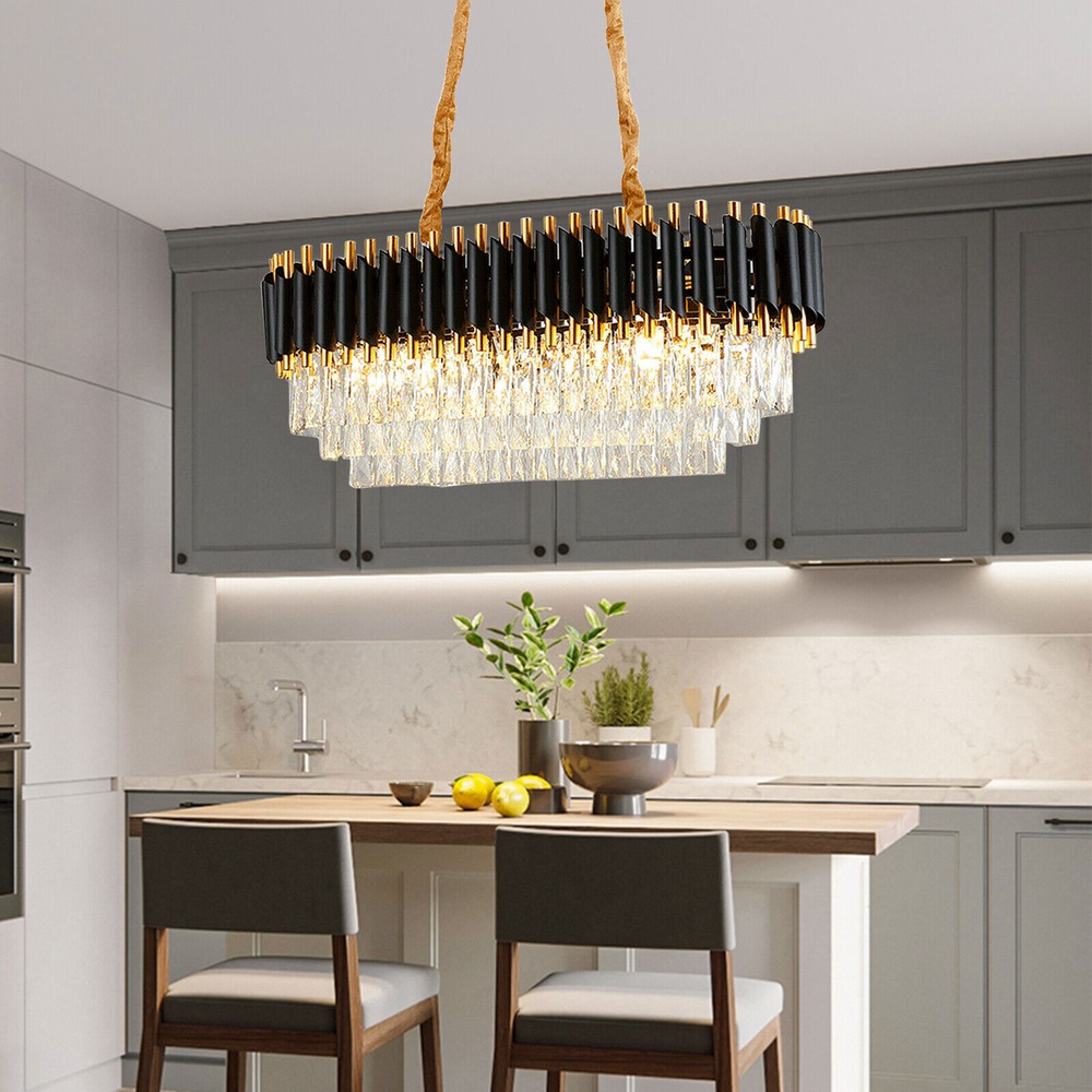 Pendant Light Lighting Fixture Modern Luxury Crystal Chandelier Ceiling Lamp E12